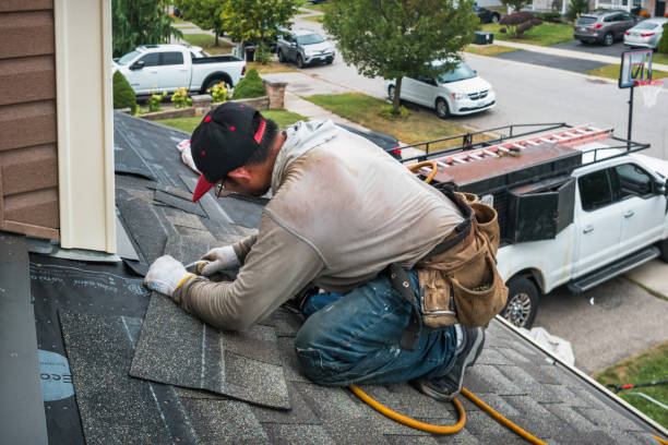 Professional Roofing technician working in Lake in the Hills, IL